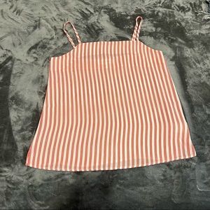 Pop sugar Red and white striped tank / blouse